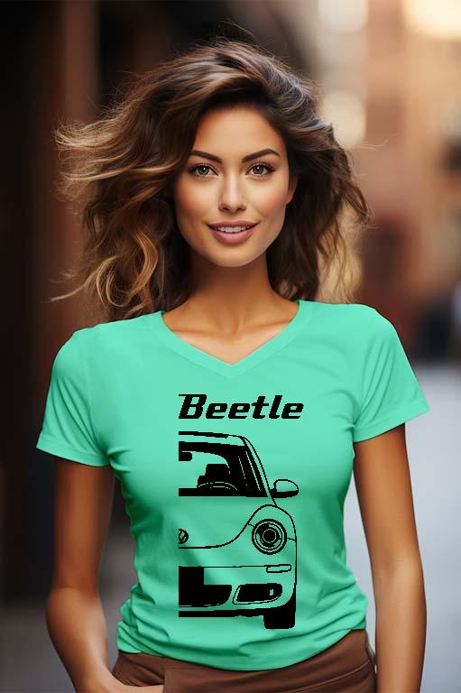 VW Beetle - Volkswagen Beetle Női V-nyakú Póló