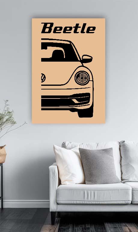 Volkswagen Beetle - Volkswagen Beetle Műanyag tábla