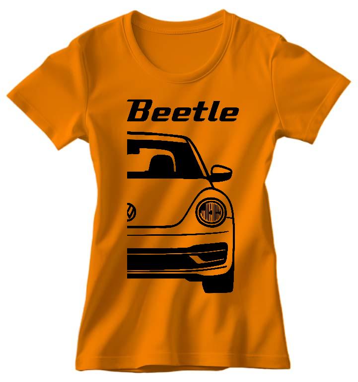 Volkswagen Beetle - Volkswagen Beetle Női Környakú Póló