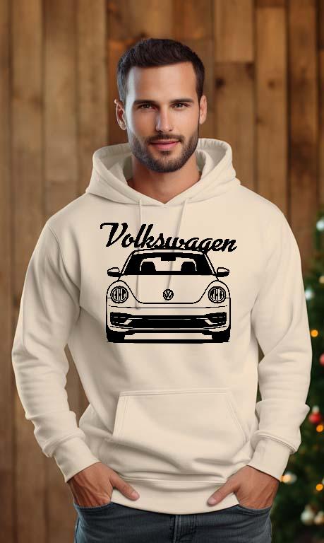 Volkswagen Beetle Front - Volkswagen Beetle Férfi Kapucnis Pulóver