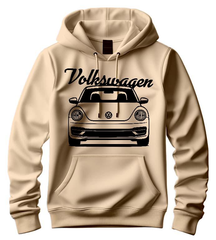 Volkswagen Beetle Front - Volkswagen Beetle Férfi Kapucnis Pulóver