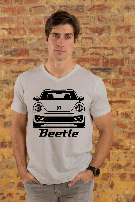 Volkswagen New Beetle - Volkswagen Beetle Férfi V-nyakú Póló