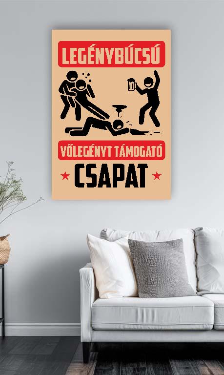Legénybúcsú csapat - Legénybúcsú Műanyag tábla
