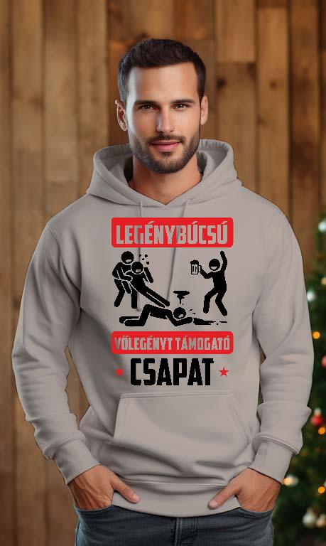 Legénybúcsú csapat - Legénybúcsú Férfi Kapucnis Pulóver