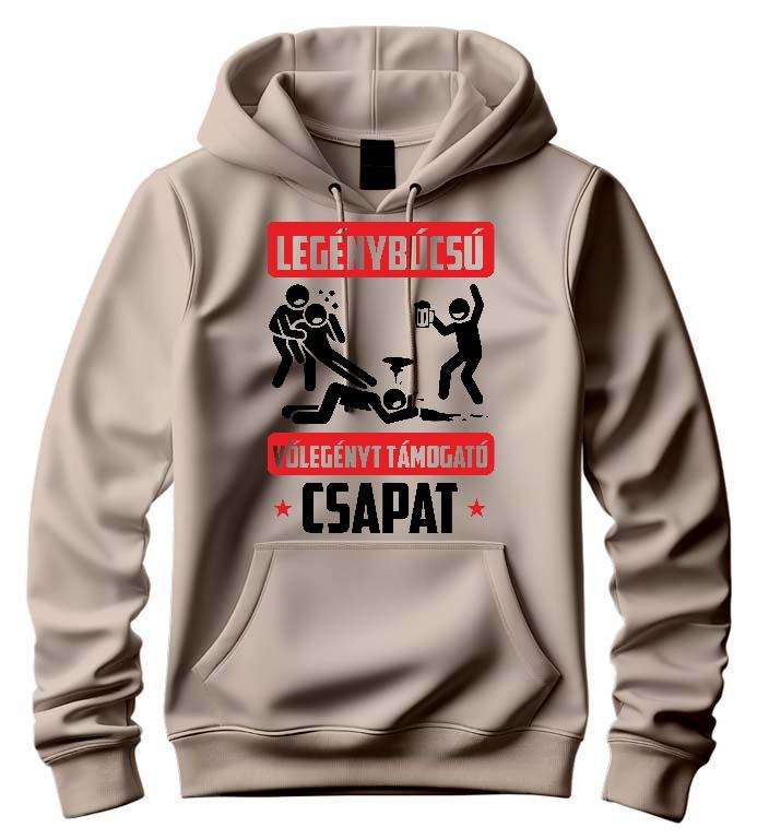 Legénybúcsú csapat - Legénybúcsú Férfi Kapucnis Pulóver