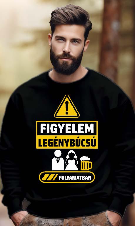 Figyelem Legénybúcsú - Legénybúcsú Férfi Pulóver