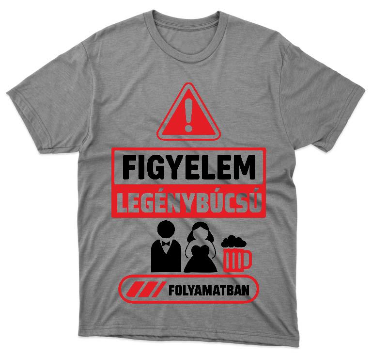 Figyelem Legénybúcsú - Legénybúcsú Férfi Prémium Póló