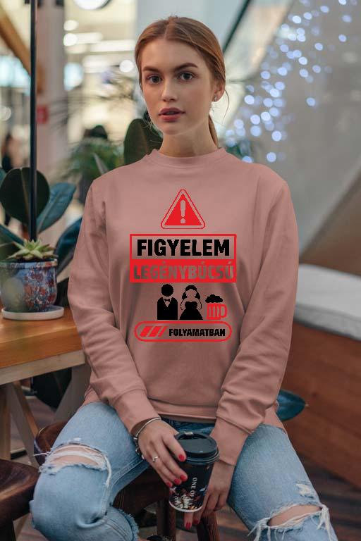 Figyelem Legénybúcsú - Legénybúcsú Női Pulóver