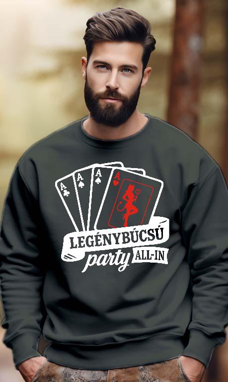 Legénybúcsú Póker - Legénybúcsú Férfi Pulóver