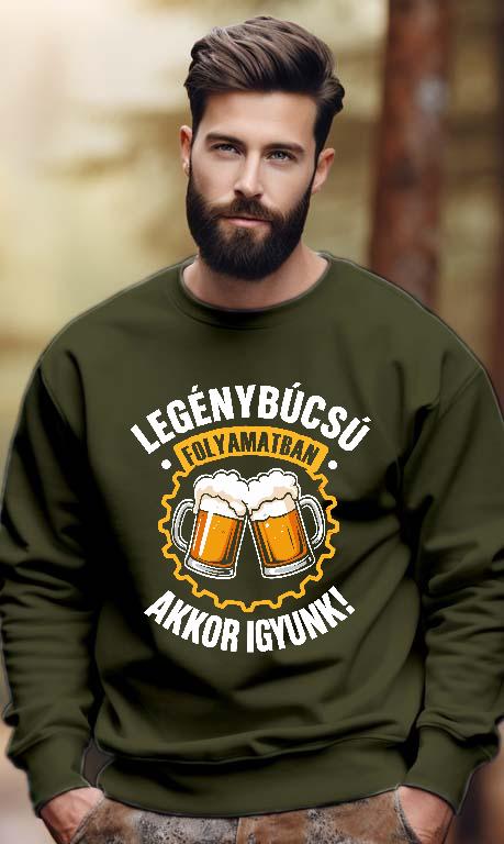 Legénybúcsú Igyunk - Legénybúcsú Férfi Pulóver