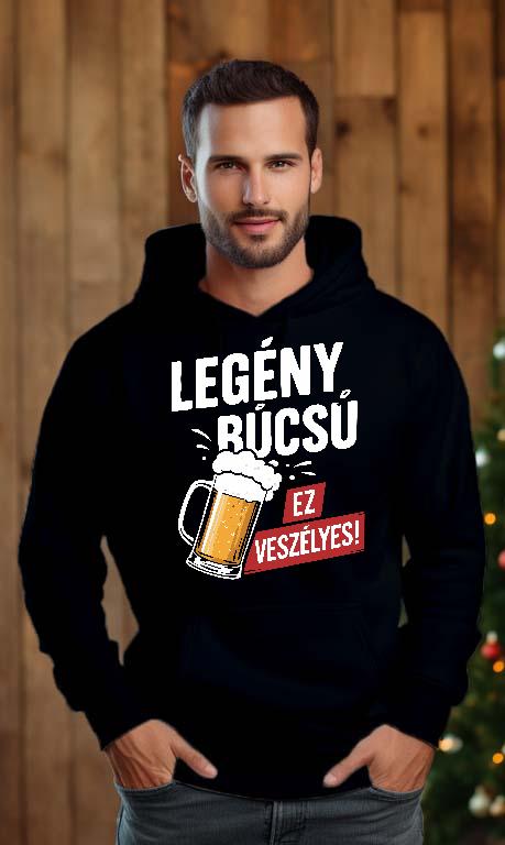 Veszélyes Legénybúcsú - Legénybúcsú Férfi Kapucnis Pulóver