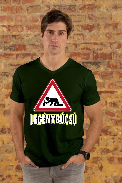 Legénybúcsú háromszög - Legénybúcsú Férfi V-nyakú Póló