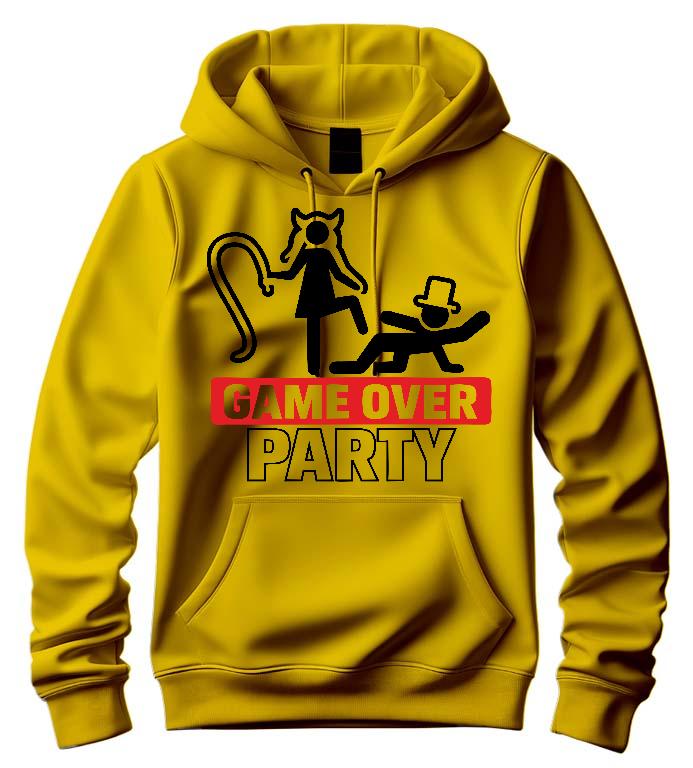 Game Over Party - Legénybúcsú Férfi Kapucnis Pulóver