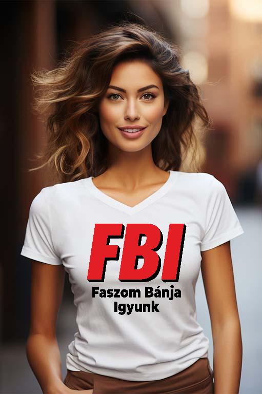 FBI Legénybúcsú - Legénybúcsú Női V-nyakú Póló